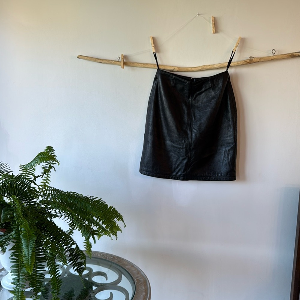 Black leather mini vintage